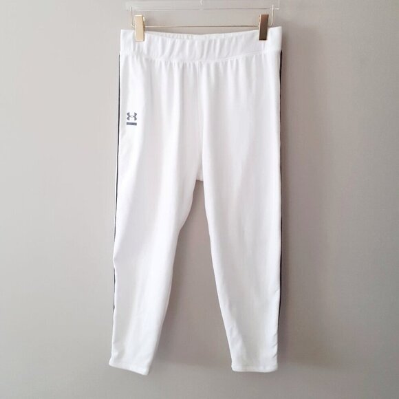 EUC Under Armour white joggers with black silver piping detail, M - Picture 8 of 9